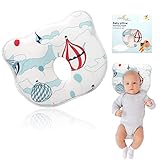 Punvot Babykopfkissen, Babykissen mit Kissenbezügen, 100% Baumwolle Babykopfkissen,...