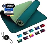 REFIT FITNESS Yoga Matte 190 x 60 x 0,6 cm Moosgrün GeckoGrip Sensi-Plus TPE...