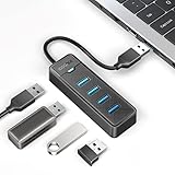 USB Hub 3.0 - iDsonix 4-Port USB Hub 3.0 Hub für Laptop, Tragbarer...