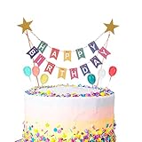 Phoetya Alles Gute zum Geburtstag Kuchen Topper Bunting Set, Regenbogen Kuchen...