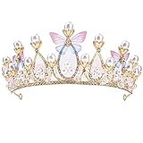 COKDEZ Prinzessin Tiara Kristall Schmetterling Stück Kinder Prinzessin Tiara...