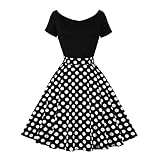 Odizli Rockabilly Kleider Damen Vintage Retro 50er Jahre Petticoat Kleid 1950er...