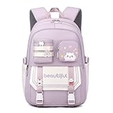 IvyH Schulrucksack Mädchen – Kinderrucksack Große Kapazität Daypack Wasserdicht,...