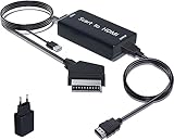 AMANKA Scart auf HDMI Kable Konverter, Adapter und Scart Kabel Full HD 1080P...