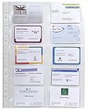 Exacompta 55046E 10er Pack Premium PP-Kunststoff Visitenkartenhüllen. Für DIN A4...