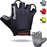 MACCIAVELLI Fahrradhandschuhe Herren Damen - Halbfinger MTB Fahrrad Handschuhe -...