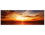 PANORAMA BILD in 150x50cm TOP Bilder! (Sonnenuntergang Panorama am Mittelmeer)...