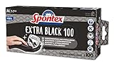 SPONTEX Extra Black Einmalhandschuhe aus Vinyl, ungepudert und latexfrei, vielseitig...