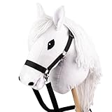 SKIPPI Hobby Horse Weißes, Großes Steckenpferd A3, Hobby Horse mit Halfter und Zügeln...