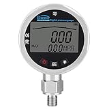 Digital Manometer G 1/4 Verbinder, Öl Gas Wasser Manometer 400BAR 0-40Mpa...