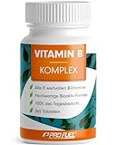 Vitamin B Komplex 365 Tabletten - mit B12 - alle 8 B-Vitamine (B1, B2, B3, B5, B6, B7, B9,...