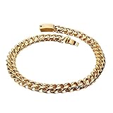 Tolldek Kette Herren 55cm, Panzerkette Gold Metallkette Lang Breit 12MM, Edelstahlketten...