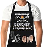 XCSJKJ Grillschürze für Männer Persönlich Grillen Geschenk BBQ Schürze...