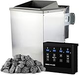 SULENO Bio-Saunaofen KEMI 9,0 kW Edelstahl 20 kg Saunasteine Steuergerät (Bio Saunaofen +...