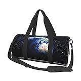 Earth from Moon Bedruckte Runde Duffel Bag Leichte Reise Sporttasche für Herren Damen,...