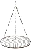 Grillrost Ø 55 cm mit Kette Edelstahl 4 mm Grillstabdicke/Stababstand 14 mm...