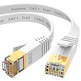 Folishine Cat7 Ethernet Kabel 5m, Hochgeschwindigkeits- Gigabit RJ45 LAN...