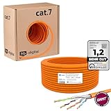 HB-DIGITAL 25m CAT.7 Netzwerkkabel LAN Kabel Verlegekabel AWG 23 Reines Kupfer...