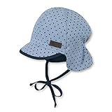 Sterntaler Baby - Jungen Pet met nekbescherming Sonnenhut, Blau (Himmel 325), 47...