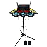 9 Pads Schlagzeug Elektronisch, E-Drum Set with LED Leuchten Trommelstock, Elektronisches...