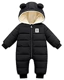 Baby Winter Overall mit Kapuze, Strampler Schneeanzug Jungen Mädchen Langarm...