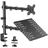 ELIVED Monitor Halterung mit Laptop Arm für die meisten 13-27 Zoll LCD LED...