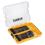 Dewalt Holz-Fräsbohrer-Set 9-tlg (12-32 mm, geschliffene Zentrierspitze, 1/4“...