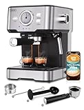 Gevi Espresso Kaffeemaschine Espressomaschine mit professionellem...