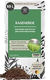 Rasenerde 60 L - 100% Nachhaltig mit Dünger - Rasen-Erde - Rasensubstrat...
