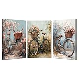 JOSUE 3-teiliges Set Aquarell Leinwand Bilder Retro-Landschaft Bilder Aesthetic...