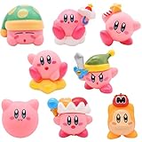 Kirby Figuren Set, 8 Stück Kirby Tortenfiguren Kindergeburtstag, Mini Figuren...