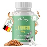 Vitabay L-Tyrosin | 120 vegane Kapseln | Hochdosiert mit 500 mg pro Kapsel | Essentielle...