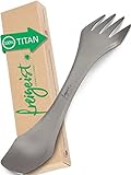 freigeist Titan Spork Camping Besteck Set, Ultraleicht, Titan, 8000071, mit...