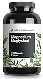 Magnesiumbisglycinat - Premium: Chelatiertes Magnesium - 180 Kapseln - 100mg...