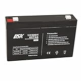 DSK 103201 - Versiegelte wiederaufladbare AGM-Bleibatterie 6V mit 7Ah. Ideal für Auto-...