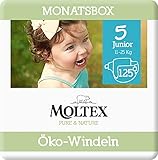 Moltex Pure & Nature Öko Windeln Größe 5 Junior (13-18 kg) Monatsbox - 125 Bio Windeln