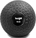 Yes4All D297 Slam Ball für Kraft- und Workout, 6.8 kg, Schwarz