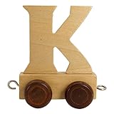 Buchstabenzug aus Holz, Buchstaben Zug, Lok, Waggon, A-Z, Wunschname (K)