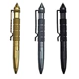 Saijer Tactical Pen,3 Stück Taktischer Kugelschreiber 3 Farben Multifunktional Aluminium...