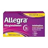 Allegra Allergietabletten 100 Stk – Antihistaminikum - Wirkstoff Bilastin -...