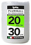 IPEA Luftpolsterfolie für Verpackung und Versand – Rolle 20 Meter x 30 cm –...