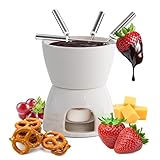 joeji's Kitchen Schoko Fondueset Keramik Mini Schokofondue Käsefondue Fondue...