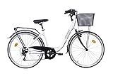 Discovery Damen City Bike, 66 cm (26 Zoll), Weiß