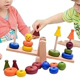 Eventerde Stapelbares Balance-Spielzeug,Holz-Balance-Spiel | Sinnes- und Lernspielzeug aus...