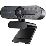 ASHU HD 1080P Webcam für PC, Autofokus USB Web Kamera mit Stereo Mikrofon und Abdeckung,...