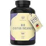 Bio Cistus Incanus - 270 Kapseln mit Polyphenolen - 1500mg hochdosierte Zistrose pro Tag -...