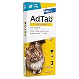 AdTab Floh- und Zeckenschutz für Katzen von über 2 bis 8 kg, Kautablette gegen Zecken...