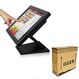 DENEST Registrierkasse Kassensystem 15'' LCD Touchscreen Monitor Kassenmonitor...