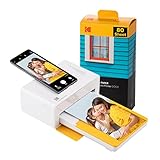 KODAK Dock Plus 4Pass-Fotodrucker (10 x 15 cm) + Paket mit 90 Blatt Fotopapier