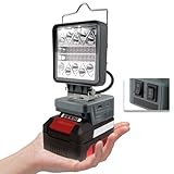 Akku Lampe Für Einhell 18V, Arbeitsleuchte Schnurloser mit USB & Type-C Anschluss,...